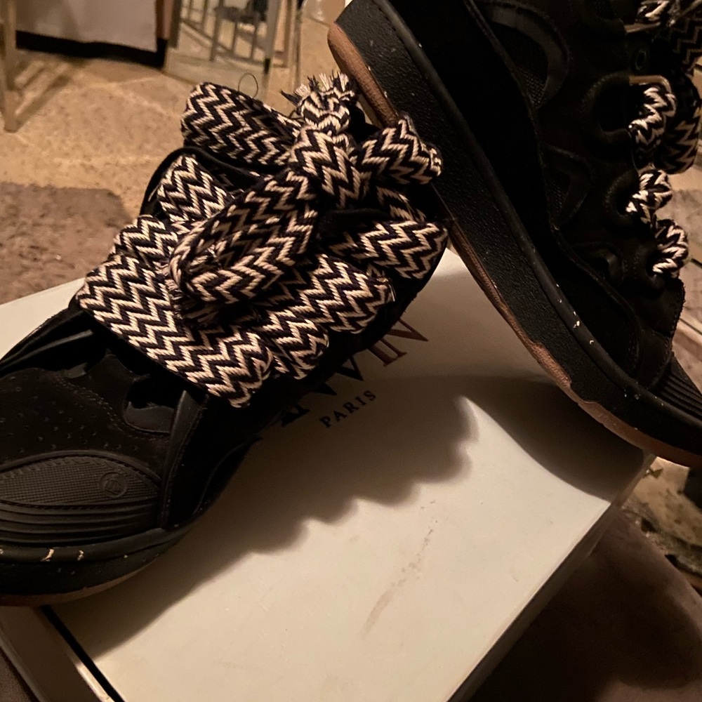 Lanvin inspired Black and White Sneakers